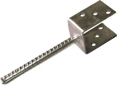 Produktbild von U-Pfostenträger für Holzpfosten Steindolle zum Einbetonieren : 121 mm Maße: 121 mm