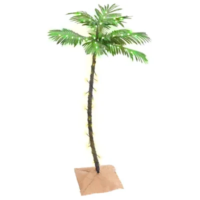 Produktbild von vidaXL Künstliche Palme LED Warmweiß 72 LEDs 120 cm