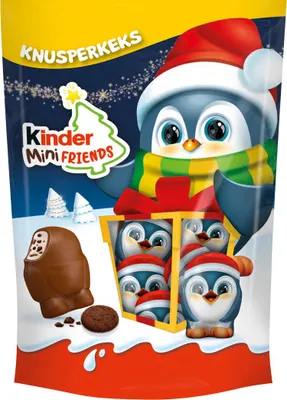 Ferrero kinder Mini Friends Knusperkeks zarte Milchcreme Packung 122g