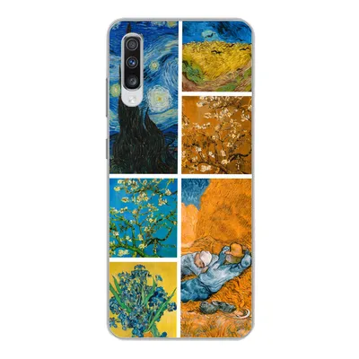 Produktbild von MuchoWow® Handyhülle Schutzhülle Hülle für Samsung Galaxy A70 Van Gogh - Collage - Alte Meister Silikon Softcase Handy Hülle - Schutzhaube