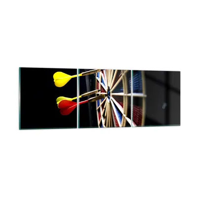Produktbild von Bilder auf glas - Pfeil Darts Spaß Schild - 150x50cm - Glasbilder - Wandbilder - Kunstdruck - zum Aufhängen bereit - Wanddekoration aus Glas - Glas Bilder - Wandbild auf Glas - GCA150x50-2199