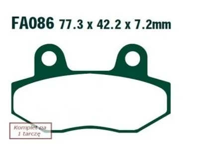 Produktbild von EBC Brakes Bremsbeläge Satz Bremsklötze für REX MOTORCYCLES E-REX FA086