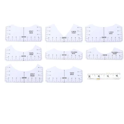 Zdjęcie produktu dla T‑Shirt Alignment Tool,Guide Alignment Tool,Ruler Guide Set,T-Shirt Guide Tool,Rulers to Center Designs,T‑Shirt Template Tool