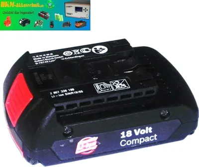 Produktbild von Original Bosch Professionel Akku 18 V 1,3 Ah Li-ion Compact Neubestückt