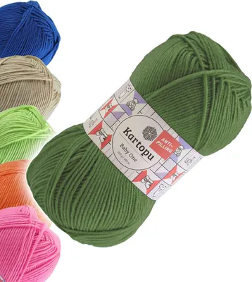 100g Strickgarn Kartopu BABY ONE Antipilling grün