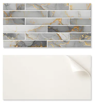 Obrázek produktu pro Samolepicí vinylová deska s vzorem do obývacího pokoje, rozměry 120 x 60 cm, elegantní mramorový vzor