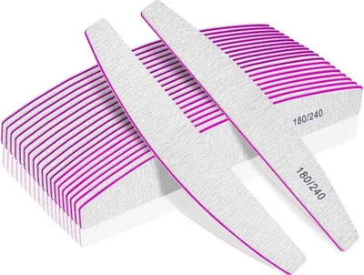 Obrázek produktu pro sada 12 pilníků na nehty 180/240 - Omyvatelné a opakovaně použitelné - Oboustranné pilníky