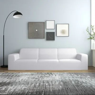 Produktbild von "2026 Promotion" Stretch Sofahusse 4-Sitzer Weiß Polyester-Jersey - Hussen CC18564