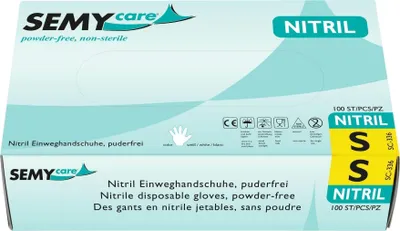 Produktbild von SemyCare Nitril-Einweghandschuhe - weiß - 1000 Einmalhandschuhe - Gr. XL