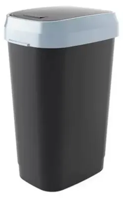 Odpadkový kôš s výklopným vekom, 50 l, CURVER "Dual", čierny