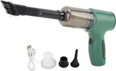Produktbild von Autostaubsauger, tragbarer Handstaubsauger mit starker Saugkraft, 2400 mAh Akku, kabellos, grün