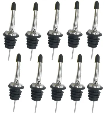 10er Set Ausgießer für Flaschen, Edelstahl, konisch