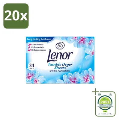 Produktbild von 20 x Lenor Trocknertücher Spring Awakening - Großpackung - 20 Stücke