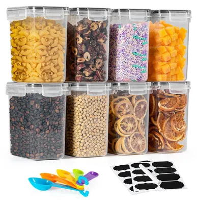 Image de Ensemble de 8 boîtes de conservation hermétiques pour aliments, capacité de 1,6 litre