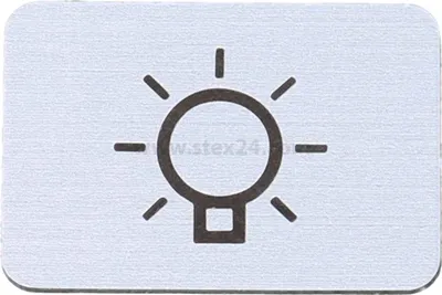 Produktbild von Georg Schlegel Bezeichnungsschild selbstkle. Grafik-Symbol Beleuchtung weiß - 1 Stück