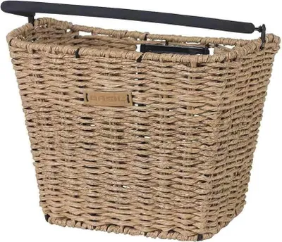 Produktbild von Basil Bremen Rattan Look KF Fahrradkorb, abnehmbar, wetterfest, inkl. KF-Adap...