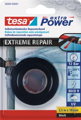 Produktbild von tesa extra Power Extreme Repair Reparaturband schwarz