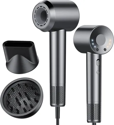 Produktbild von 2026 Ionen Haartrockner 1600W, 160000 U/min Profi Föhn, 200 Mio. Ionen, Diffusor, 12 Modi, 57dB Leise, Schnelltrockner Styling