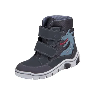 Produktbild von RICOSTA Boots GRISU von PEPINO cooler Drache mit Blinklicht HighTech/Textil Klettverschluss Warmfutter Jungen Grau/Blau Drachen Größe 27