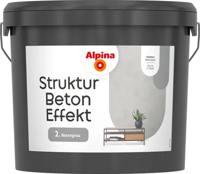 Produktbild von Alpina Effektfarbe Strukturbeton Farbeffekt betongrau 20 kg