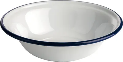 Produktbild von APS Schale ENAMELWARE aus emailliertem Stahlblech Weiß / Blau Kapazität: 450 ml