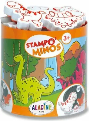 Zdjęcie produktu dla AladinE Stampo Minos Dinosaur, Okrągły, Plastik, Pomarańczowy, Dzieci, Plastik