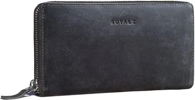 Produktbild von ROYALZ 'Lilly' Damen Portemonnaie Groß aus Büffel-Leder mit Reißverschluss, RFID Schutz, 12 Kartenfächer, Kleingeldfach, Geldscheinfächer, Querformat