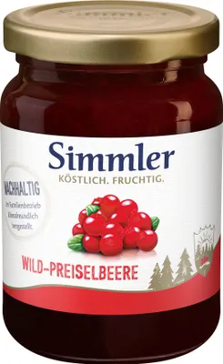 Produktbild von Simmler Wild-Preiselbeeren 210g