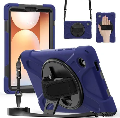 Produktbild von Samsung Galaxy Tab A11 Hülle - Coverup Heavy Duty Case mit Schultergürtel - Dunkelblau