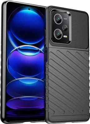 Produktbild von Conie Schutzhülle für Xiaomi Redmi Note 12 Pro 5G Tasche Silikon Case Muster Cover Bumper TPU Hülle in Schwarz
