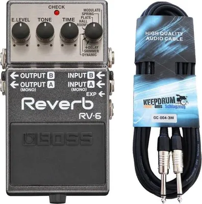 Zdjęcie produktu dla Boss RV-6 Reverb Pedal Studyjny pogłos z kablem gitarowym