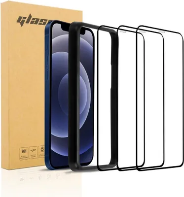 Produktbild von Cadorabo 3x Panzerfolie für Apple iPhone 12 Pro Max (6,7" Zoll) Schutzfolie in Schwarz Folie Tempered Display Schutzglas