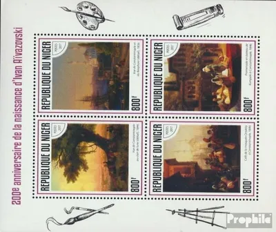 Produktbild von Briefmarken Niger 2017 Mi 5122-5125 Kleinbogen (kompl. Ausg.) postfrisch Iwan Aiwasowski