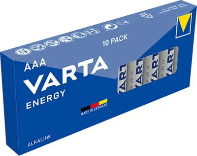 Obrázok produktu pre Varta 10x AAA 4103, Batéria na jedno použitie, AAA, Alkalický, 1,5 V, 10 kusov, Modrá