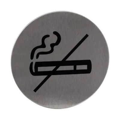 Produktbild von Piktogram "Zákaz fajčenia" Ø75x1,2 mm okrúhly nerez