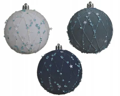 Imagen del producto de Adorno navideño esférico de 8 cm, decorado y resistente a roturas