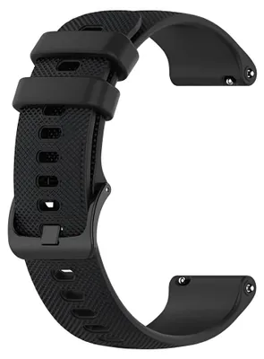 Obrázok produktu pre Techsuit - Watchband 18mm (W006) remienok pre Huawei Watch GT 4 (41 mm) / W1 / Honor Watch S1 / Garmin Venu 2S / Vivoactive 4S - čierny