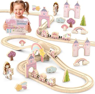 Imagen del producto de Juego de tren de madera