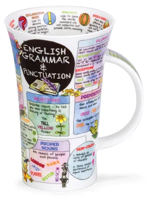 Porzellan-Tasse Englische Grammatik & Interpunktion, 500 ml