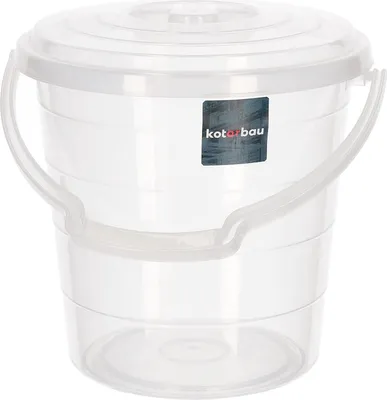 Immagine prodotto di KOTARBAU® Secchio trasparente con coperchio a chiusura ermetica, 10 L