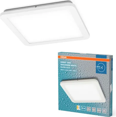 Produktbild von Osram LED Deckenleuchte Orbis Disc 30x30cm weiß IP44 22W 2800lm Click-CCT warmweiß/neutralweiß 3000K/4000K