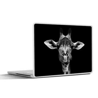 Produktbild von MuchoWow® Laptop Aufkleber Sticker Cover Giraffe - Tiere - Porträt - Schwarz 40x30 cm - Laptop Dekoration - Selbstklebend