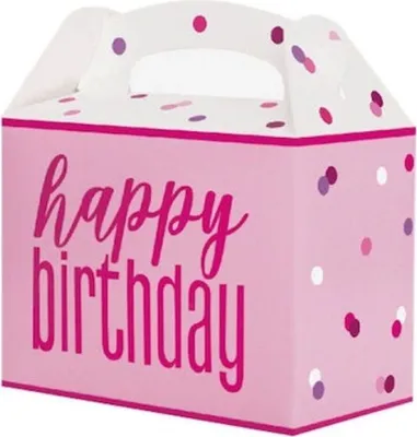 Produktbild von Partybox Happy Birthday Glitz 6Stk. Pink