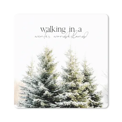 Produktbild von MuchoWow® Mauspad Mousepad Weihnachten - Winter - Weihnachtsbaum 20x20 cm - Mousepads - Maus Mat - Pad - Mausunterlage - Desk Mat - Bureauartikeln