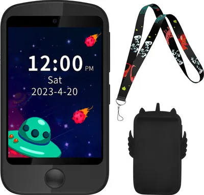 Image de （Noir）Montre intelligente pour enfants avec 19 jeux éducatifs, smartphone à écran tactile 2,8 pouces avec fonction d'appel, calculateur de caméra SOS MP3, podomètre, téléphone pour enfants pour garçons et filles