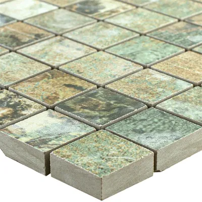 Produktbild von Keramikmosaik Fliesen Moonlight Braun Grün 25x25mm
