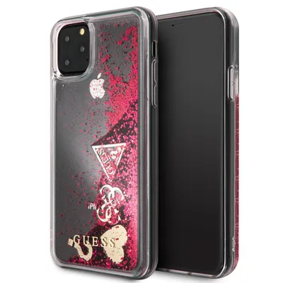 Obrázek produktu pro Guess Pouzdra Ochranné pouzdro Guess Glitter Hearts iPhone 11 Pro Raspberry Colour