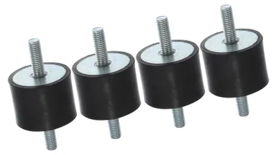 Immagine prodotto di Isolatore antivibrazioni - Supporto in gomma - Confezione da 4 pezzi - 40 x 30 mm - Controllo delle vibrazioni e del rumore - Materiale resistente - Cuscinetto in gomma