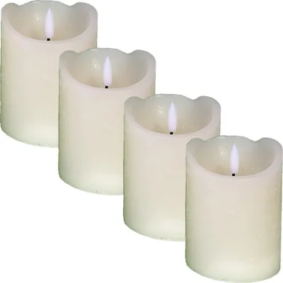Immagine prodotto di set di 4 candele LED vintage in vera cera da 10 cm