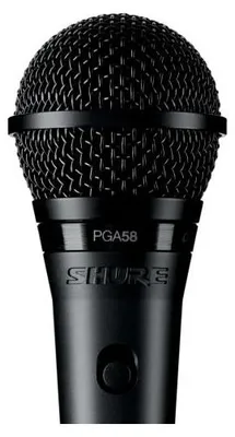 Productafbeelding van Shure PGA58-XLR, podium-/professionele microfoon, -55 dB, 50 - 16000 Hz, nierenkarakteristiek, dynamisch, met kabel